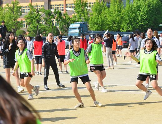 사방 피구 — 체육대회 게임 진행 모습